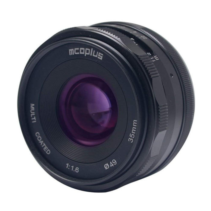 McoPlus MCO 35mm F/1.6 Sony E-mount Zwart