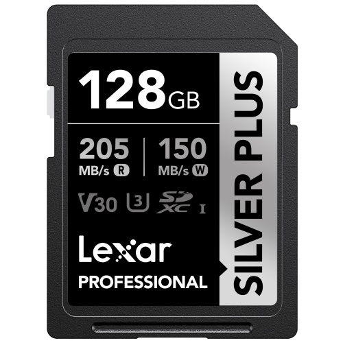 Lexar SDXC Silver Plus Series UHS-I 128GB V30