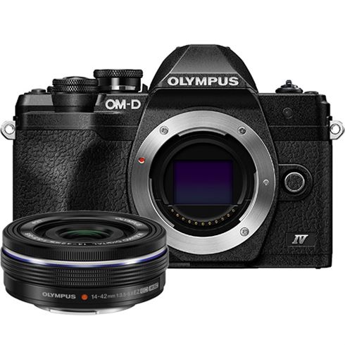 Olympus E-M10 IV Body Zwart + ED 3,5-5,6/14-42 mm EZ