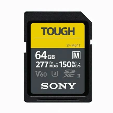Sony SDXC-Card 64 GB Cl10 UHS-II U3 V60 TOUGH 277/150 MB/s
