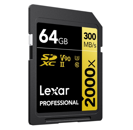 Lexar SDXC Professional UHS-II 2000x 64GB Gold Series 