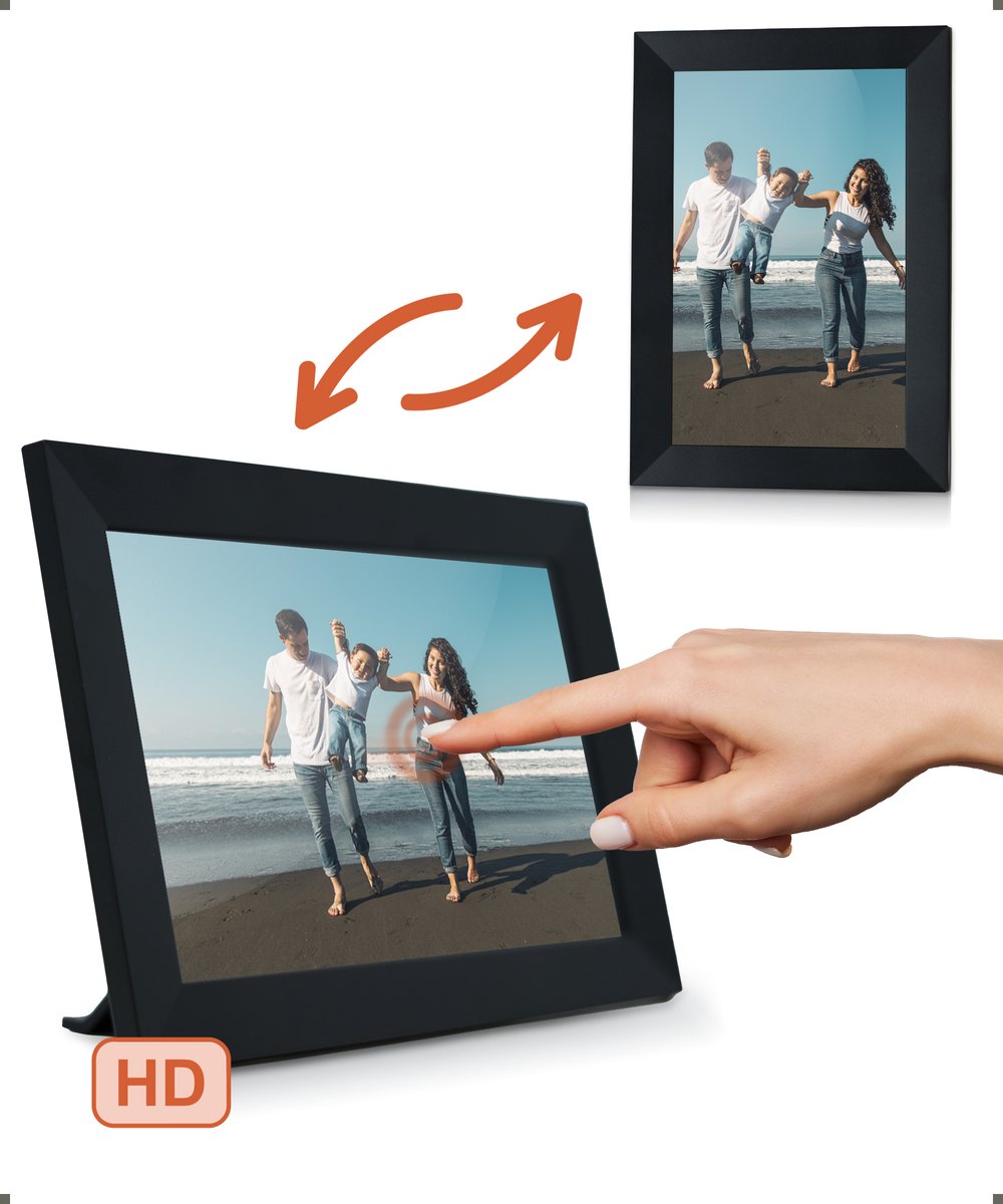 Digitale fotolijst WF-105T 10 inch Zwart Frameo WiFi Digitale fotolijst WF-105T 10 inch Zwart Frameo WiFi