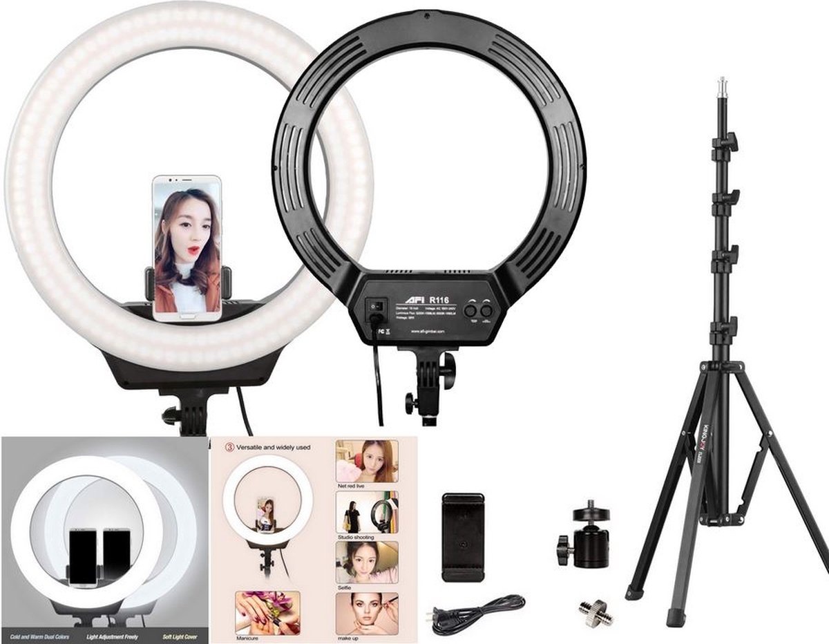 Kingjoy AFI R116+FL2009+BD3+LC15 Ringlight Set