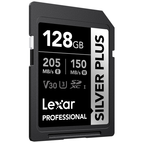 Lexar SDXC Silver Plus Series UHS-I 128GB V30