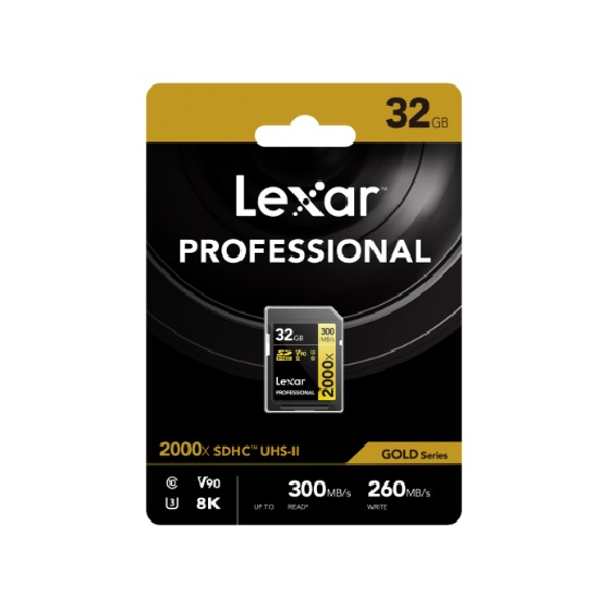 Lexar SDXC Professional UHS-II 2000x 32GB Gold Series 