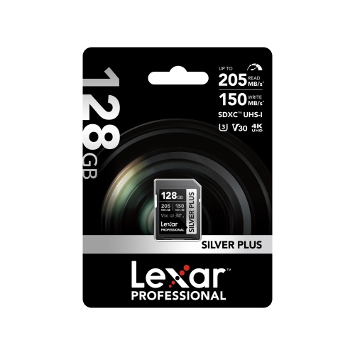 Lexar SDXC Silver Plus Series UHS-I 128GB V30