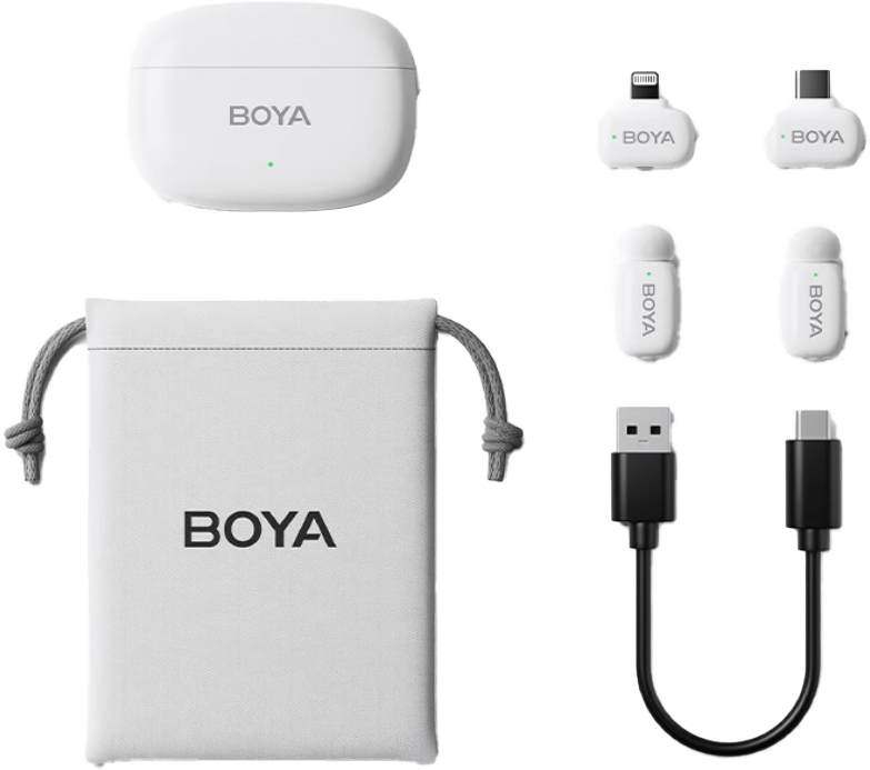 Mini-13 - 2.4 GHz Ultra-Mini Wireless Microphone (Wit) - 2TX + 2RX