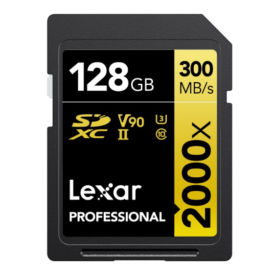 Lexar SDXC Professional UHS-II 2000x 128GB Gold Series