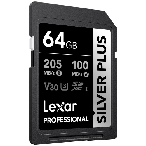 Lexar SDXC Silver Plus Series UHS-I 64GB V30