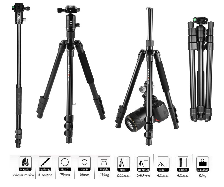 Kingjoy G555+G0 Statief+Monopod