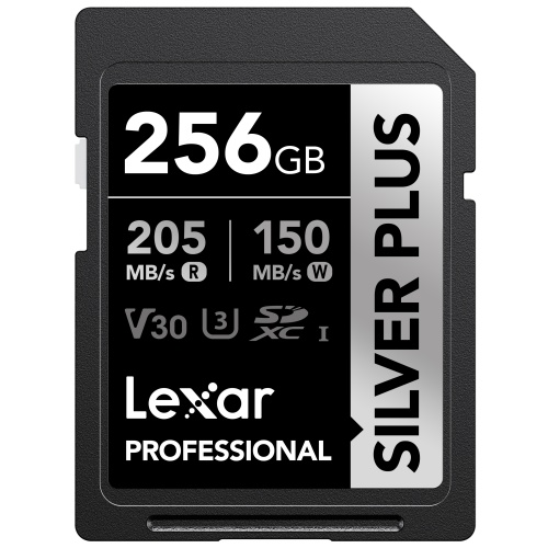 Lexar SDXC Silver Plus Series UHS-I 256GB V30